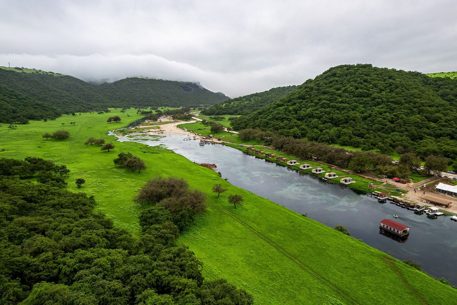 Wadi Darbat near Salalah in the khareef season