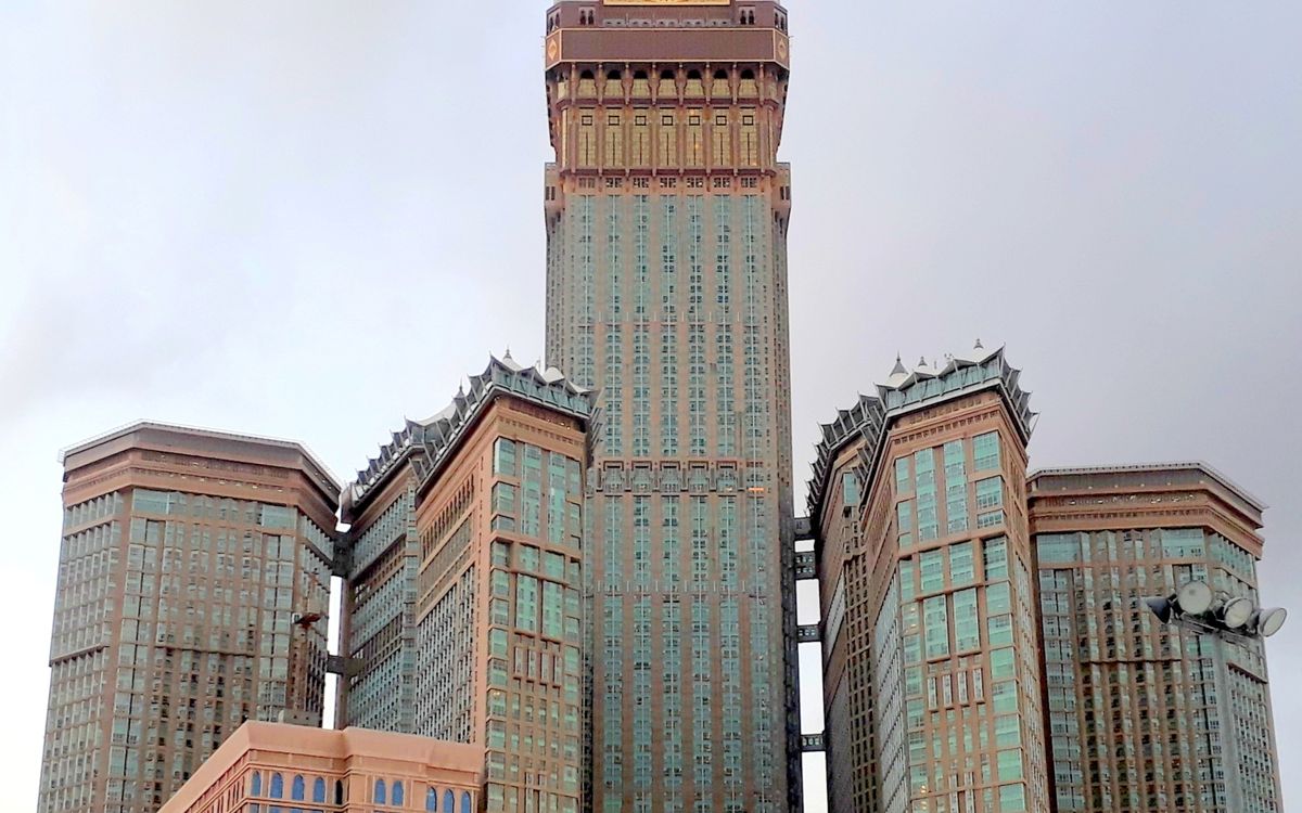 Abraj Al-Bait Clock Tower hotels beside Masjid al-Haram, Makkah