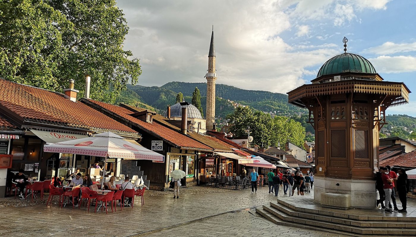 The Sebilj fountain in Baščaršija, Sarajevo's old bazaar